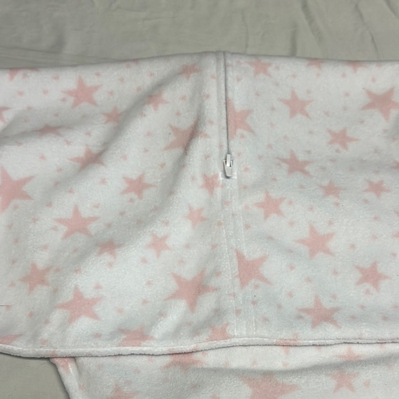 Halo - Pink and White Star fleece Sleep Sack with reverse Zipper. 6-12 months - Picture 4 of 4